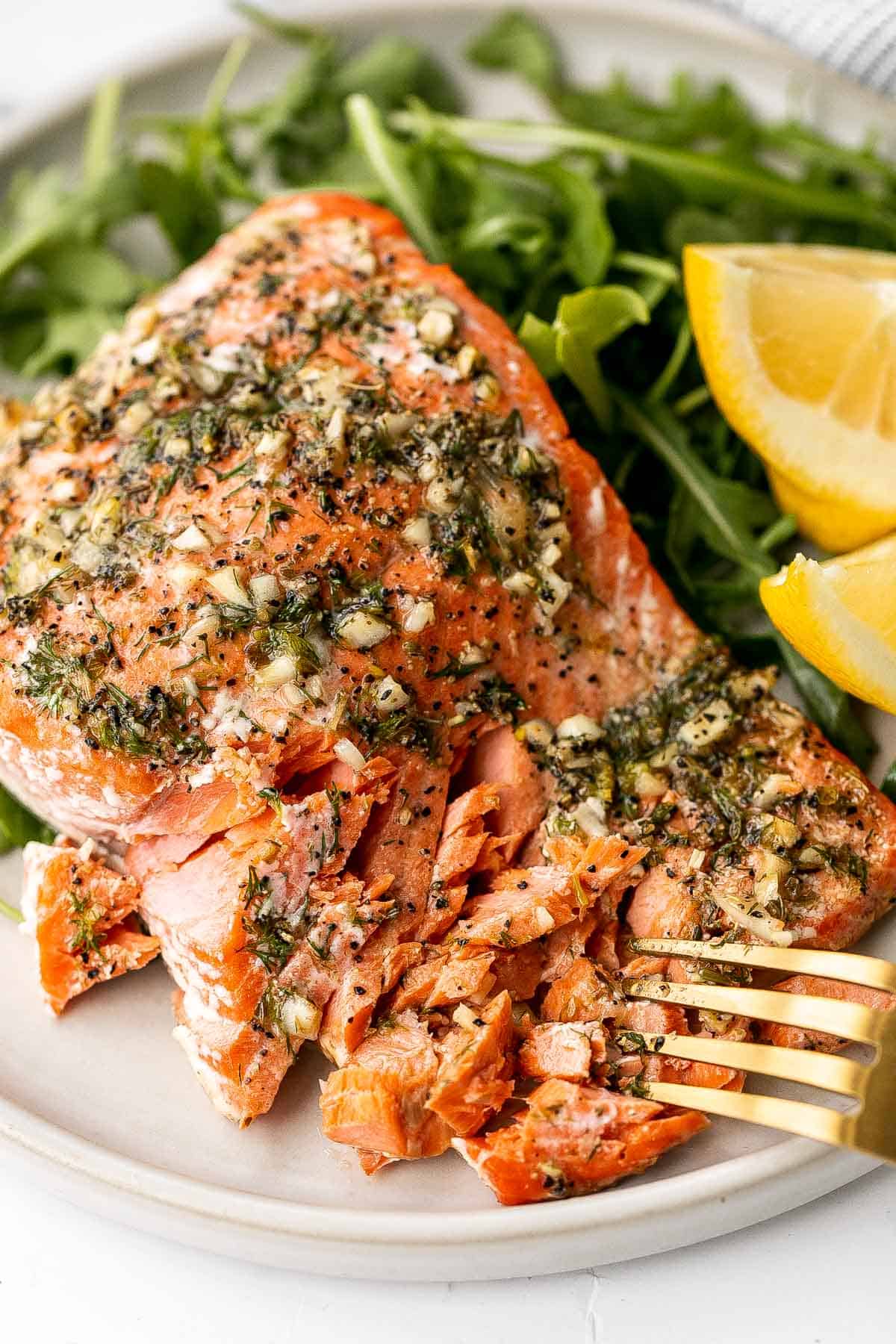 Elevate Your Greek Salmon: Zesty Feta & Aromatic Herbs Recipe